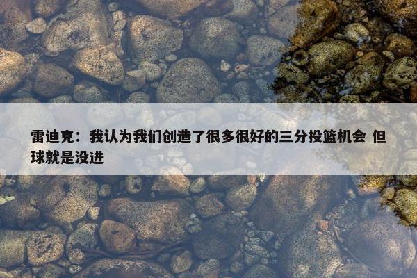 雷迪克：我认为我们创造了很多很好的三分投篮机会 但球就是没进