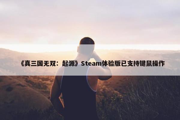 《真三国无双：起源》Steam体验版已支持键鼠操作