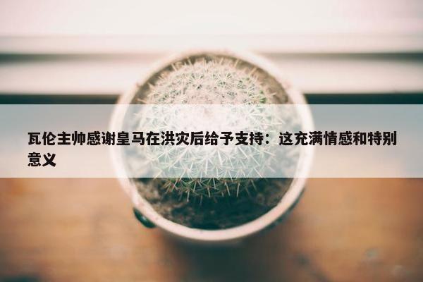 瓦伦主帅感谢皇马在洪灾后给予支持：这充满情感和特别意义