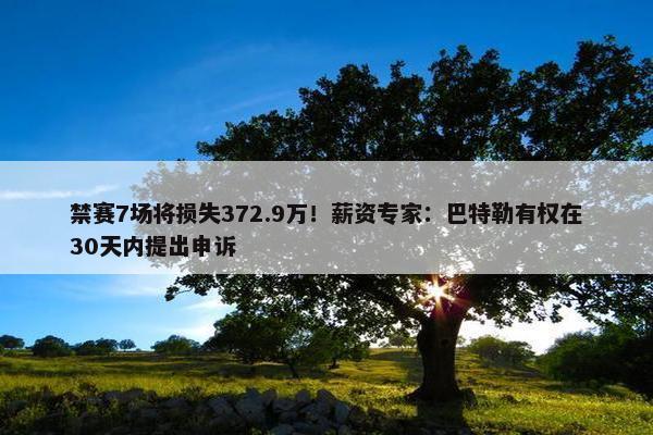 禁赛7场将损失372.9万！薪资专家：巴特勒有权在30天内提出申诉