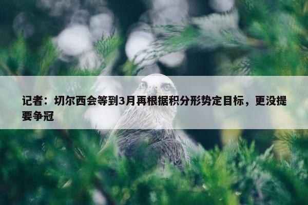 记者：切尔西会等到3月再根据积分形势定目标，更没提要争冠