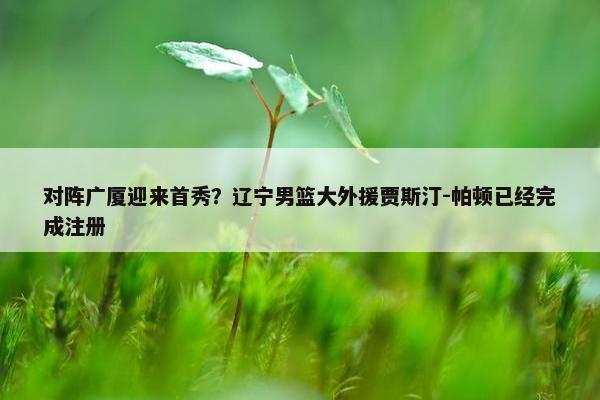 对阵广厦迎来首秀？辽宁男篮大外援贾斯汀-帕顿已经完成注册