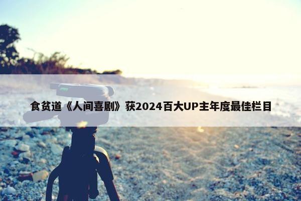 食贫道《人间喜剧》获2024百大UP主年度最佳栏目