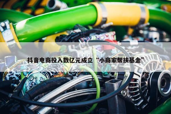 抖音电商投入数亿元成立“小商家帮扶基金”