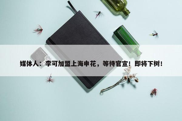 媒体人：李可加盟上海申花，等待官宣！即将下树！