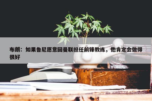 布朗：如果鲁尼愿意回曼联担任前锋教练，他肯定会做得很好