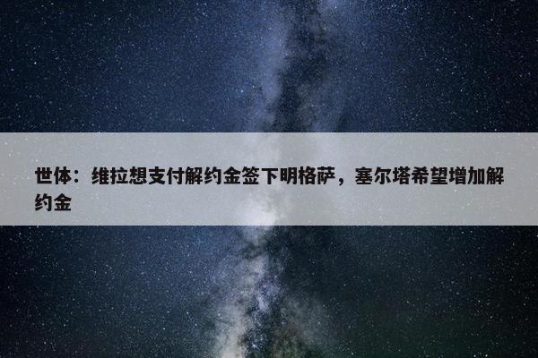 世体：维拉想支付解约金签下明格萨，塞尔塔希望增加解约金