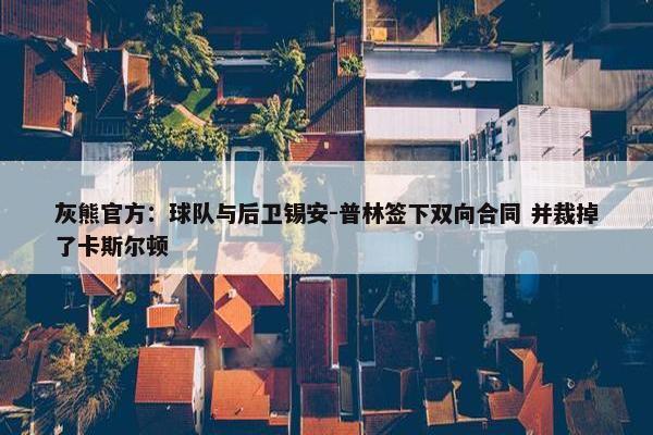 灰熊官方：球队与后卫锡安-普林签下双向合同 并裁掉了卡斯尔顿