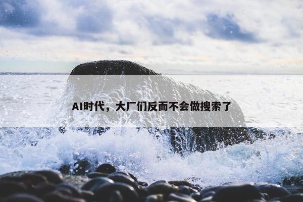 AI时代，大厂们反而不会做搜索了