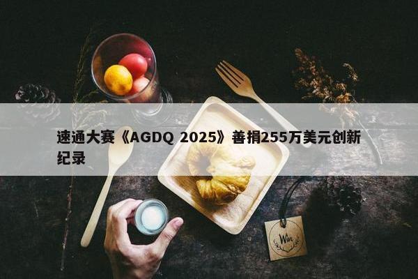 速通大赛《AGDQ 2025》善捐255万美元创新纪录