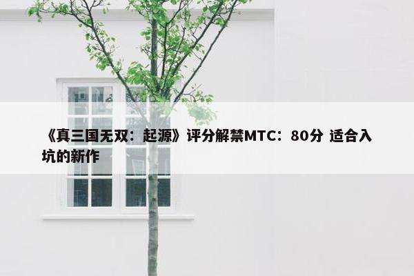 《真三国无双：起源》评分解禁MTC：80分 适合入坑的新作