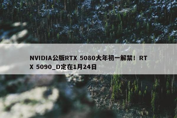 NVIDIA公版RTX 5080大年初一解禁！RTX 5090_D定在1月24日