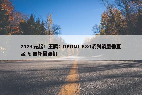 2124元起！王腾：REDMI K80系列销量垂直起飞 国补最强机