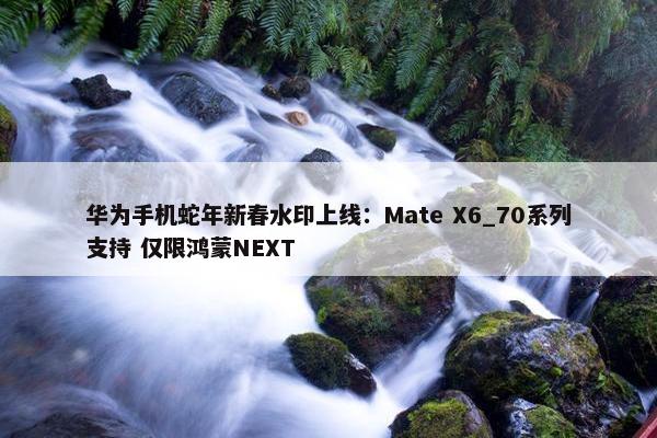 华为手机蛇年新春水印上线：Mate X6_70系列支持 仅限鸿蒙NEXT