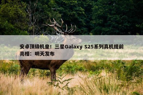 安卓顶级机皇！三星Galaxy S25系列真机提前亮相：明天发布