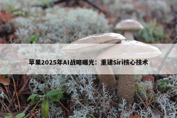 苹果2025年AI战略曝光：重建Siri核心技术