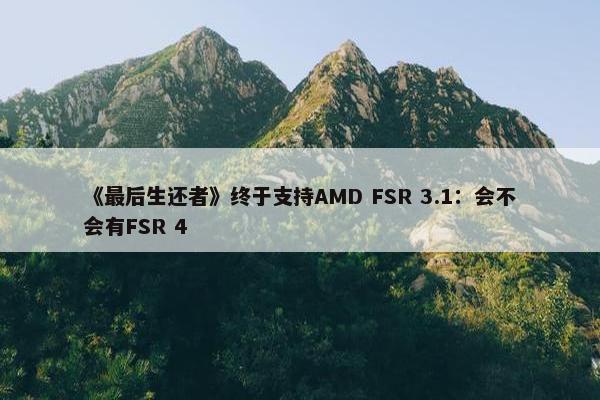 《最后生还者》终于支持AMD FSR 3.1：会不会有FSR 4