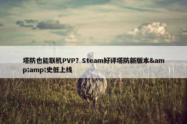 塔防也能联机PVP？Steam好评塔防新版本&amp;史低上线