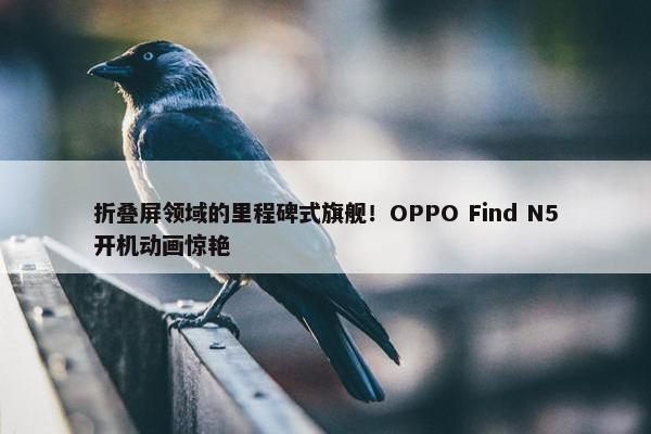 折叠屏领域的里程碑式旗舰！OPPO Find N5开机动画惊艳