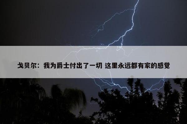 戈贝尔：我为爵士付出了一切 这里永远都有家的感觉