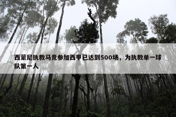 西蒙尼执教马竞参加西甲已达到500场，为执教单一球队第一人