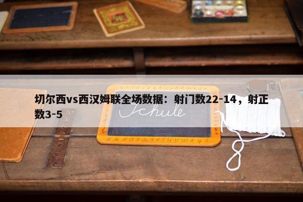 切尔西vs西汉姆联全场数据：射门数22-14，射正数3-5