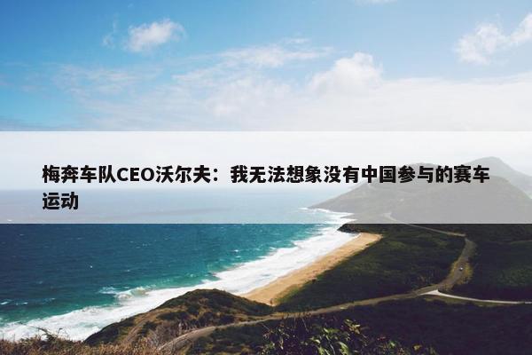 梅奔车队CEO沃尔夫：我无法想象没有中国参与的赛车运动