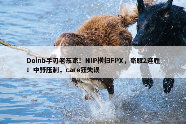 Doinb手刃老东家！NIP横扫FPX，豪取2连胜！中野压制，care狂失误