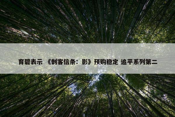 育碧表示 《刺客信条：影》预购稳定 追平系列第二