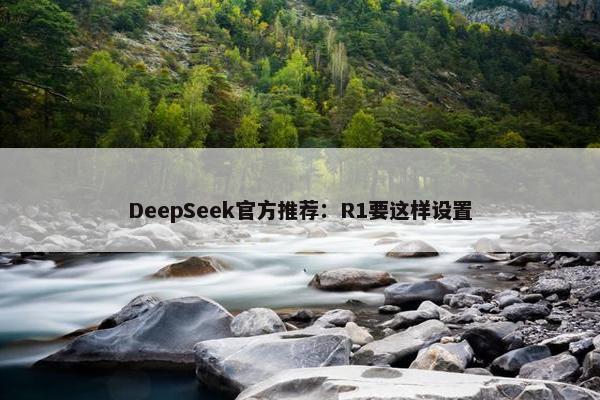 DeepSeek官方推荐：R1要这样设置