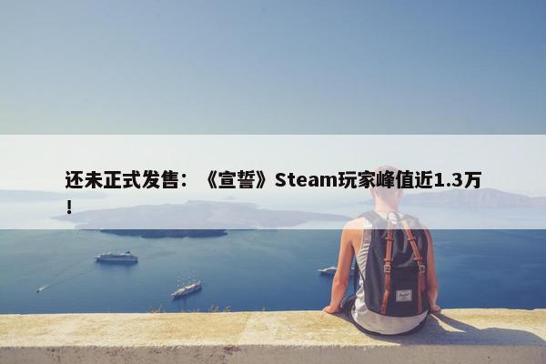 还未正式发售：《宣誓》Steam玩家峰值近1.3万！