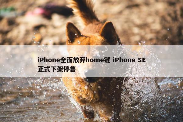 iPhone全面放弃home键 iPhone SE正式下架停售