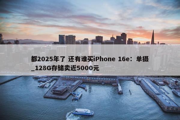 都2025年了 还有谁买iPhone 16e：单摄_128G存储卖近5000元