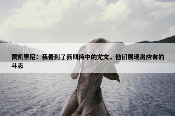 贾凯里尼：我看到了我期待中的尤文，他们展现出应有的斗志