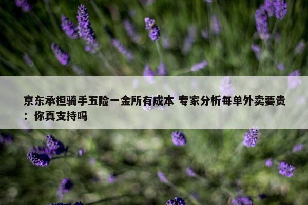 京东承担骑手五险一金所有成本 专家分析每单外卖要贵：你真支持吗