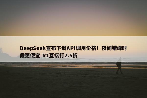 DeepSeek宣布下调API调用价格！夜间错峰时段更便宜 R1直接打2.5折