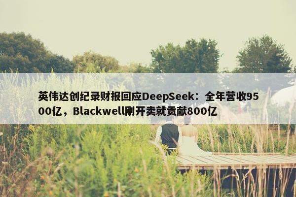 英伟达创纪录财报回应DeepSeek：全年营收9500亿，Blackwell刚开卖就贡献800亿