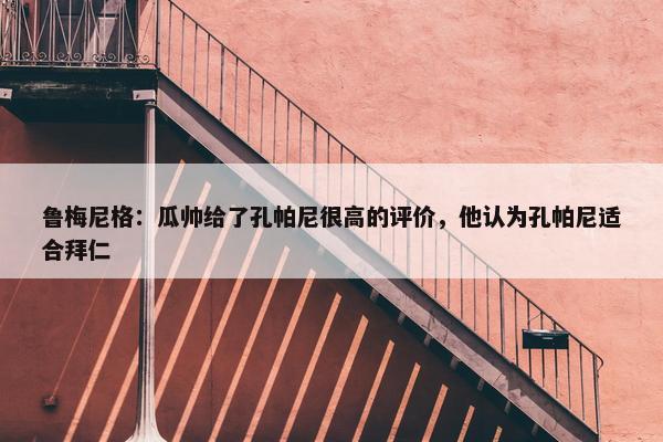 鲁梅尼格：瓜帅给了孔帕尼很高的评价，他认为孔帕尼适合拜仁